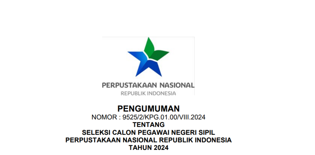 IPK 2 75 Bisa Daftar Perpusnas Buka Seleksi CPNS 2024 Ini Dia Alokasi