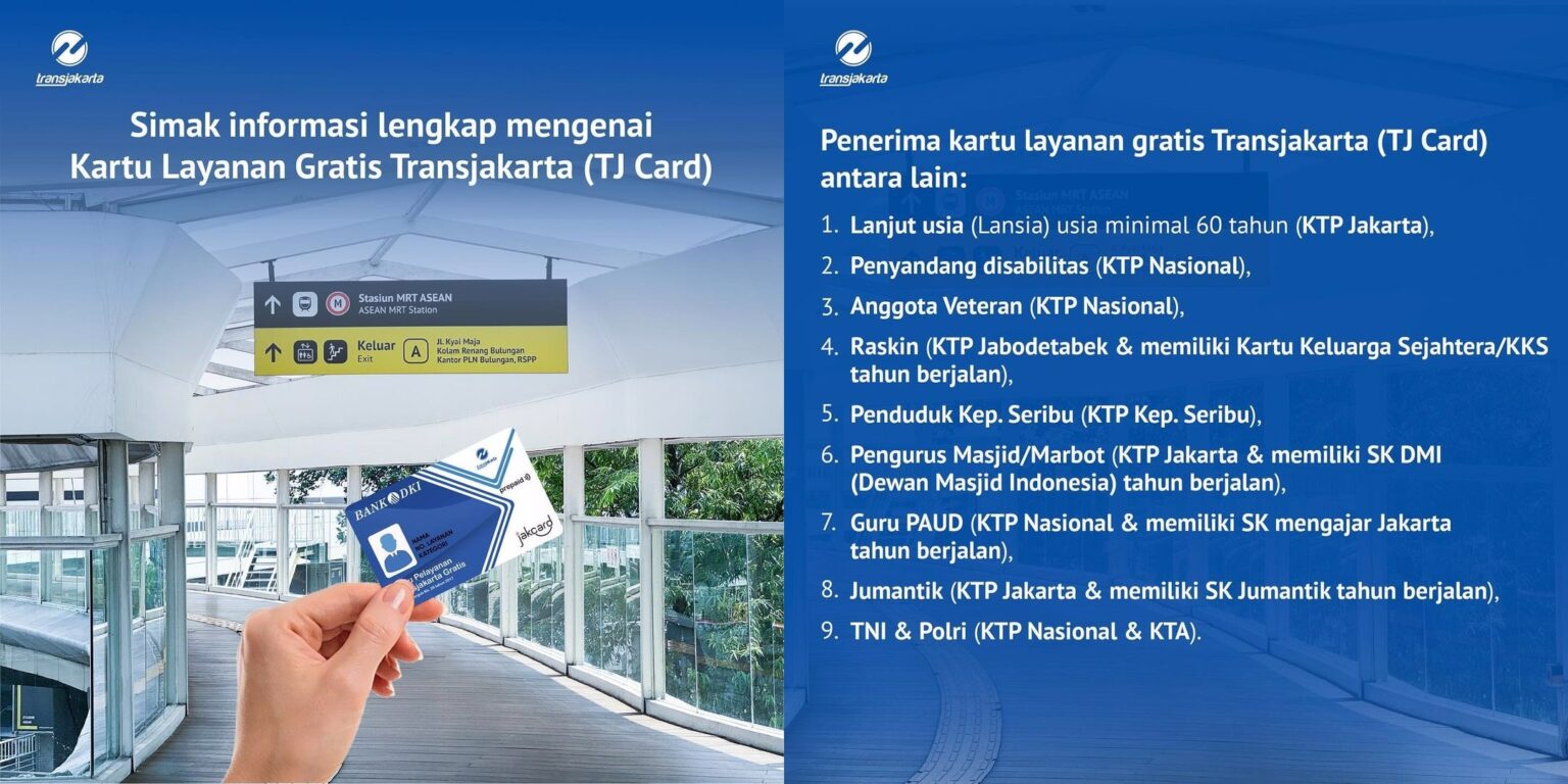 Tj Card Kartu Layanan Gratis Naik Transjakarta Syarat Dan Cara