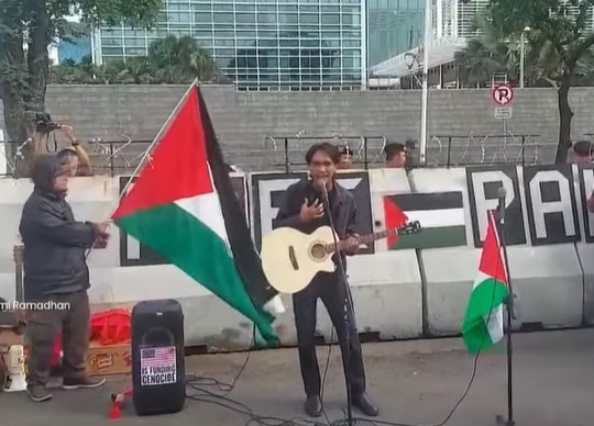 Koalisi Musisi untuk Palestina Ajukan Tiga Tuntutan dalam Aksi di Depan Kedubes AS