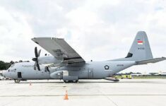 Pesawat Super Hercules C-130J Unit Terakhir Pesanan Kemhan Saat Tiba di Jakarta