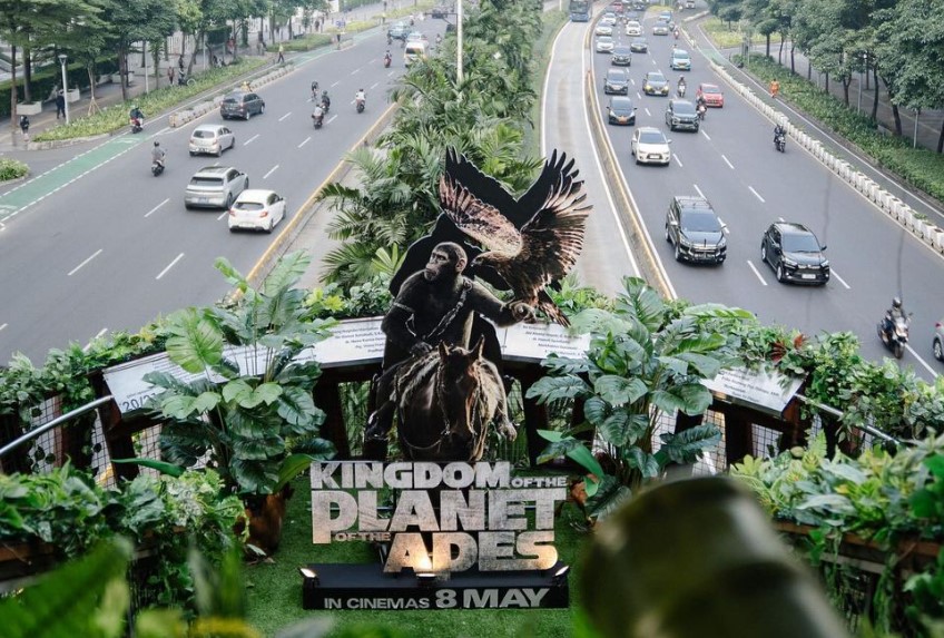 Instalasi spesial yang mengesankan “Kingdom of the Planet of the Apes”