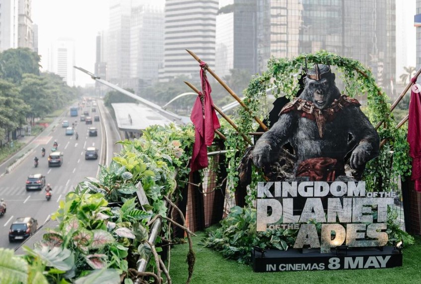 Instalasi spesial yang mengesankan “Kingdom of the Planet of the Apes”