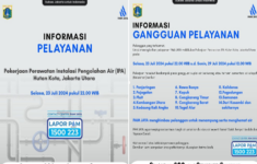 PAM JAYA Umumkan Gangguan Pelayanan Air di Jakarta Utara Hari ini 23 Juli 2024 Hingga 29 Juli 2024