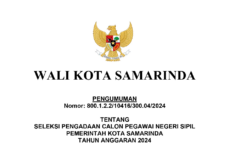 Kota Samarinda Buka 100 Formasi CPNS 2024