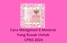 Cara Mengatasi E-Materai Yang Rusak Untuk CPNS 2024