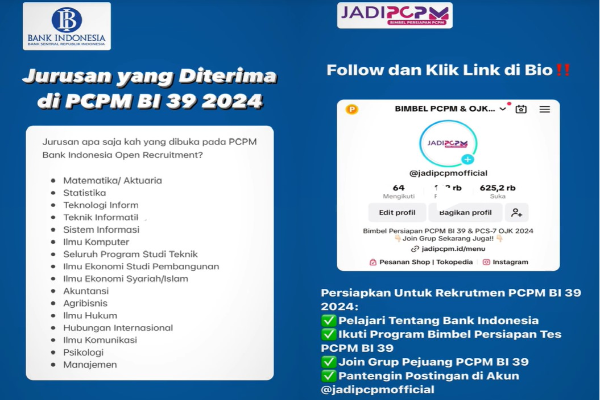 Inilah Syarat Lowongan PCPM Angkatan 39 Bank Indonesia, Siapkan Pemimpin Masa Depan di Era Digital