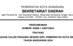 Buka 331 Formasi CPNS 2024 Kota Semarang