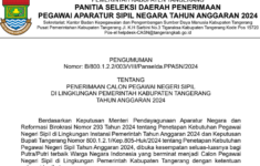 formasi CPNS 2024 Kota Tangerang