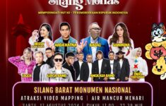 Konser Gratis Gemilang Silang Monas dengan Video Mapping dan Air Mancur Menari