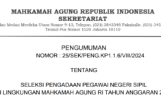 Syarat dan Cara Daftar Formasi CPNS 2024 di Mahkamah Agung RI