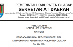 Alokasi CPNS 2024 Kabupaten Cilacap Sebanyak 150