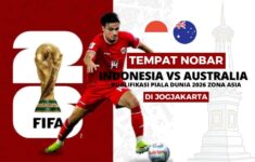 Tempat Nobar Timnas Indonesia Vs Australia di Jogja Kualifikasi Piala Dunia Round 3