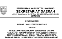 Kabupaten Jombang Hanya Buka 21 Formasi CPNS 2024