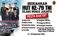 HUT Ke-79 TNI Ada Pesta Rakyat di Monas 21-22 September 2024