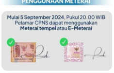 cara tempel materai CPNS 2024