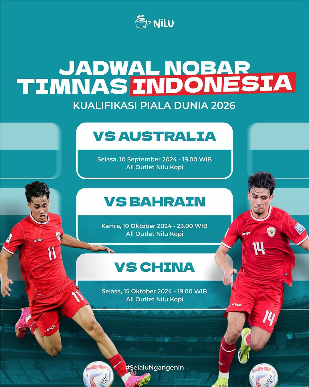 Tempat Nobar Timnas Indonesia Vs Australia di Jogja Kualifikasi Piala Dunia Round 3