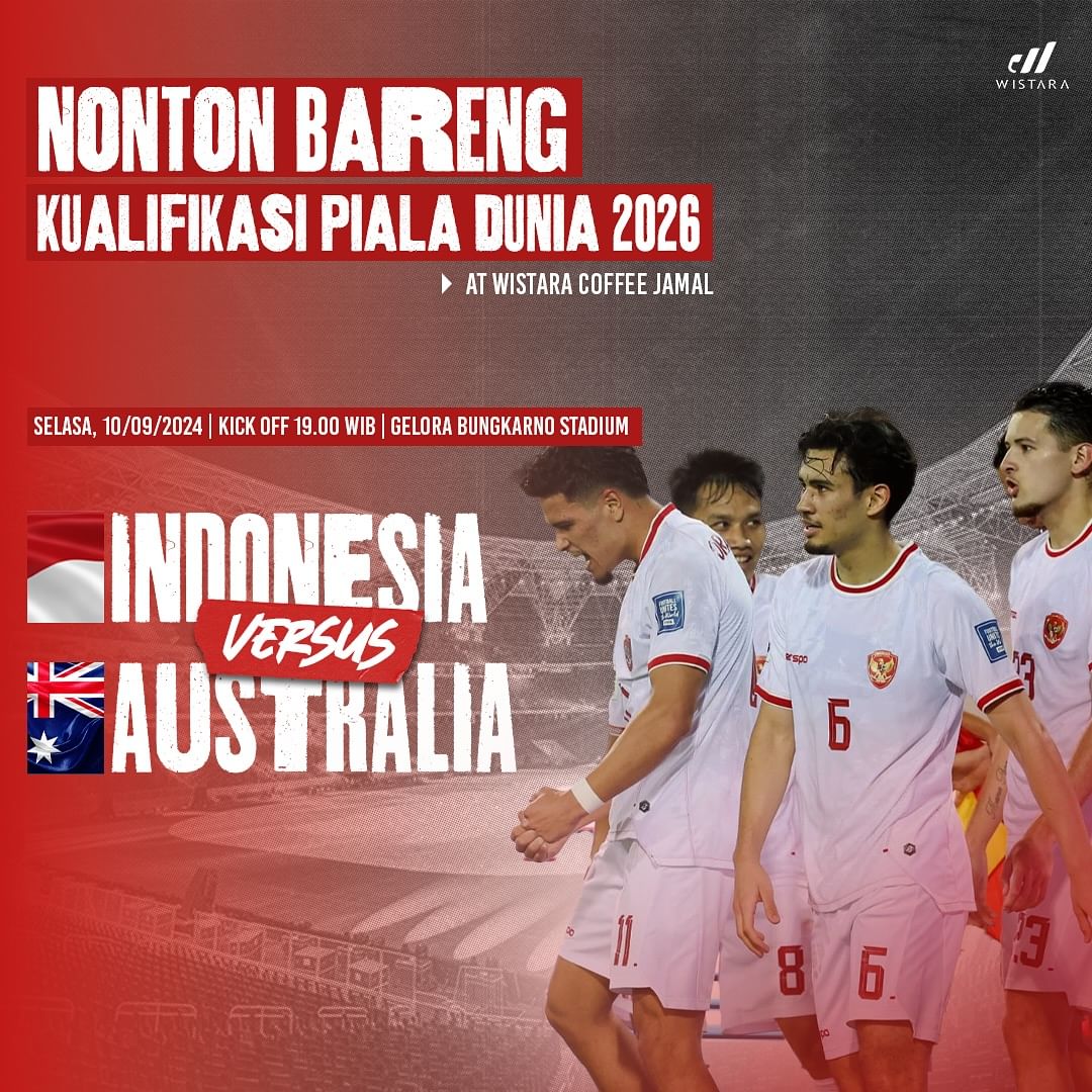 Tempat Nobar Timnas Indonesia Vs Australia di Jogja Kualifikasi Piala Dunia Round 3