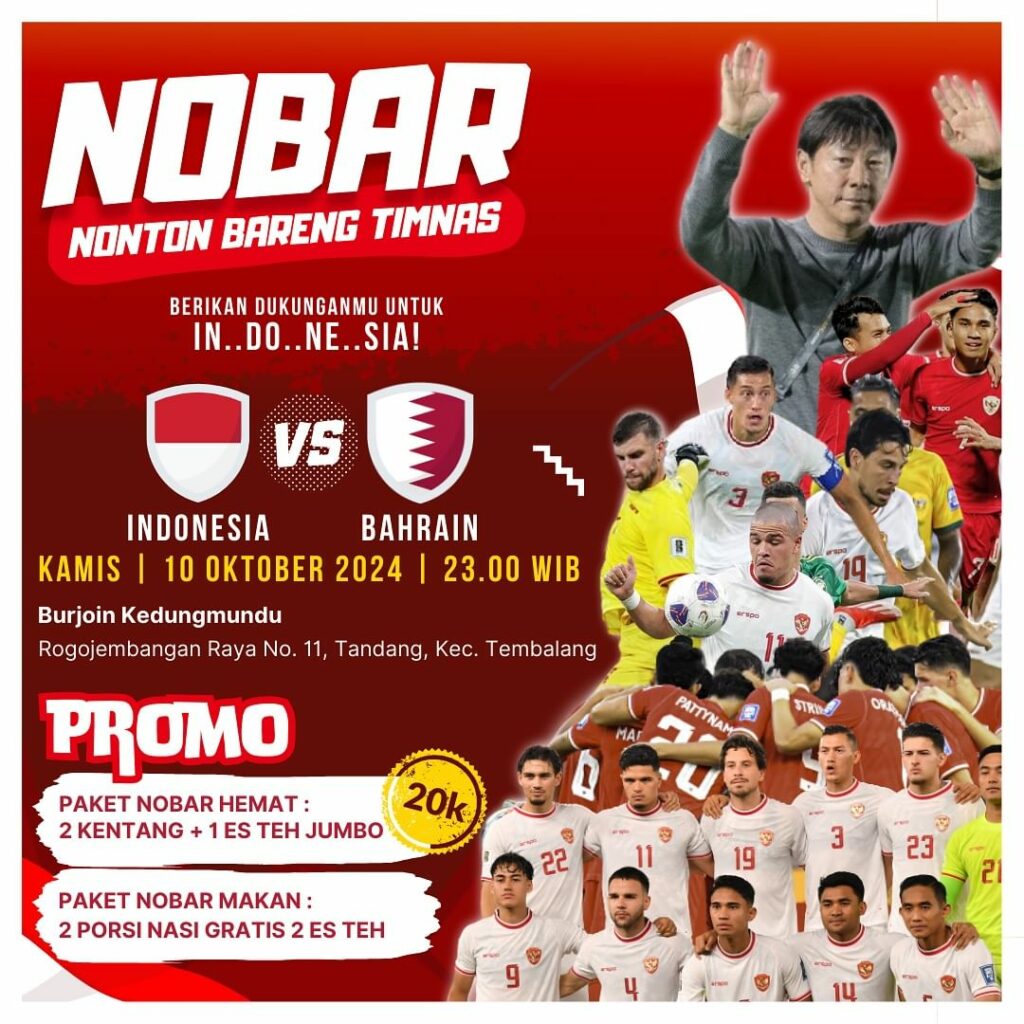 Tempat Nobar Timnas Indonesia vs Bahrain di Semarang