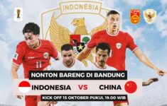 Lokasi Nobar Timnas Indonesia vs China di Bandung