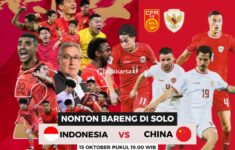 Nobar Timnas Indonesia vs China di Solo Lengkap Beserta Alamatnya