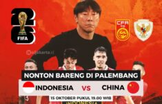 Tempat Nobar Timnas Indonesia vs China di Palembang