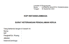 Cara Membuat Surat Keterangan Kerja PPPK 2024