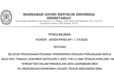 Mahkamah Agung Buka 9.276 Formasi PPPK 2024