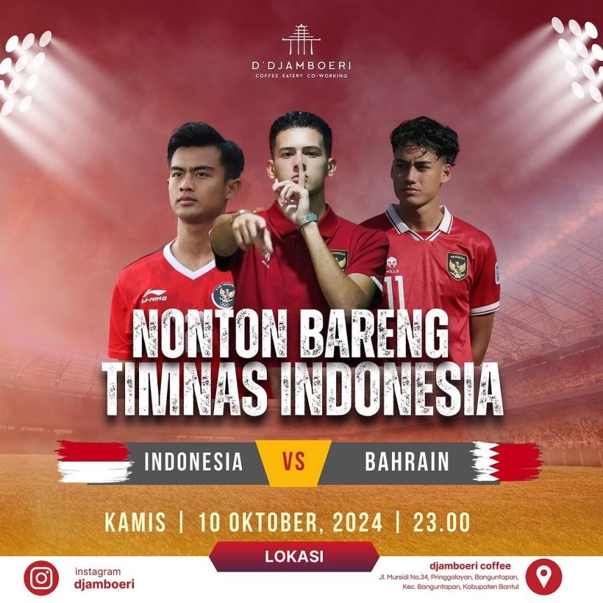 Tempat Nobar Timnas Indonesia vs Bahrain di Jogja