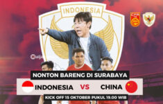 Lokasi Nobar Timnas Indonesia vs China di Surabaya, Lanjutan Kualifikasi Piala Dunia 2026 Zona Asia