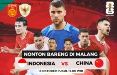 Lokasi Nobar Timnas Indonesia vs China di Malang, Tempatnya Asyik dan Seru