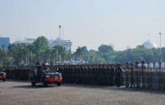 Apel Pengamanan Pelantikan Presiden dan Wakil Presiden Digelar di Monas, 24.200 Personel Dikerahkan