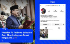 Presiden Prabowo Punya Instagram Baru, Akun Resmi Presiden RI