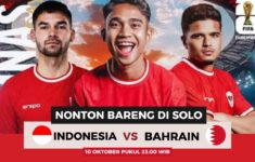 nobar Timnas Indonesia VS Bahrain di Solo