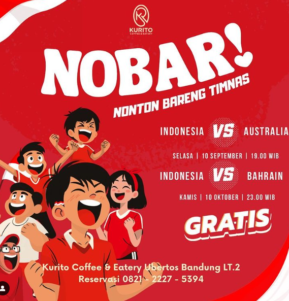 lokasi nobar Timnas Indonesia vs Bahrain di Bandung