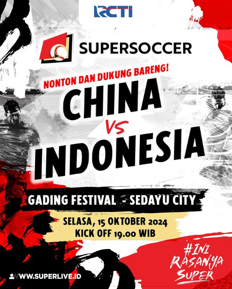 Lokasi Nobar Timnas Indonesia vs China di Jabodetabek