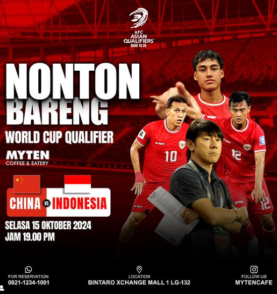 nobar Timnas Indonesia vs China di Tangerang