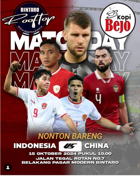 nobar Timnas Indonesia vs China di Tangerang