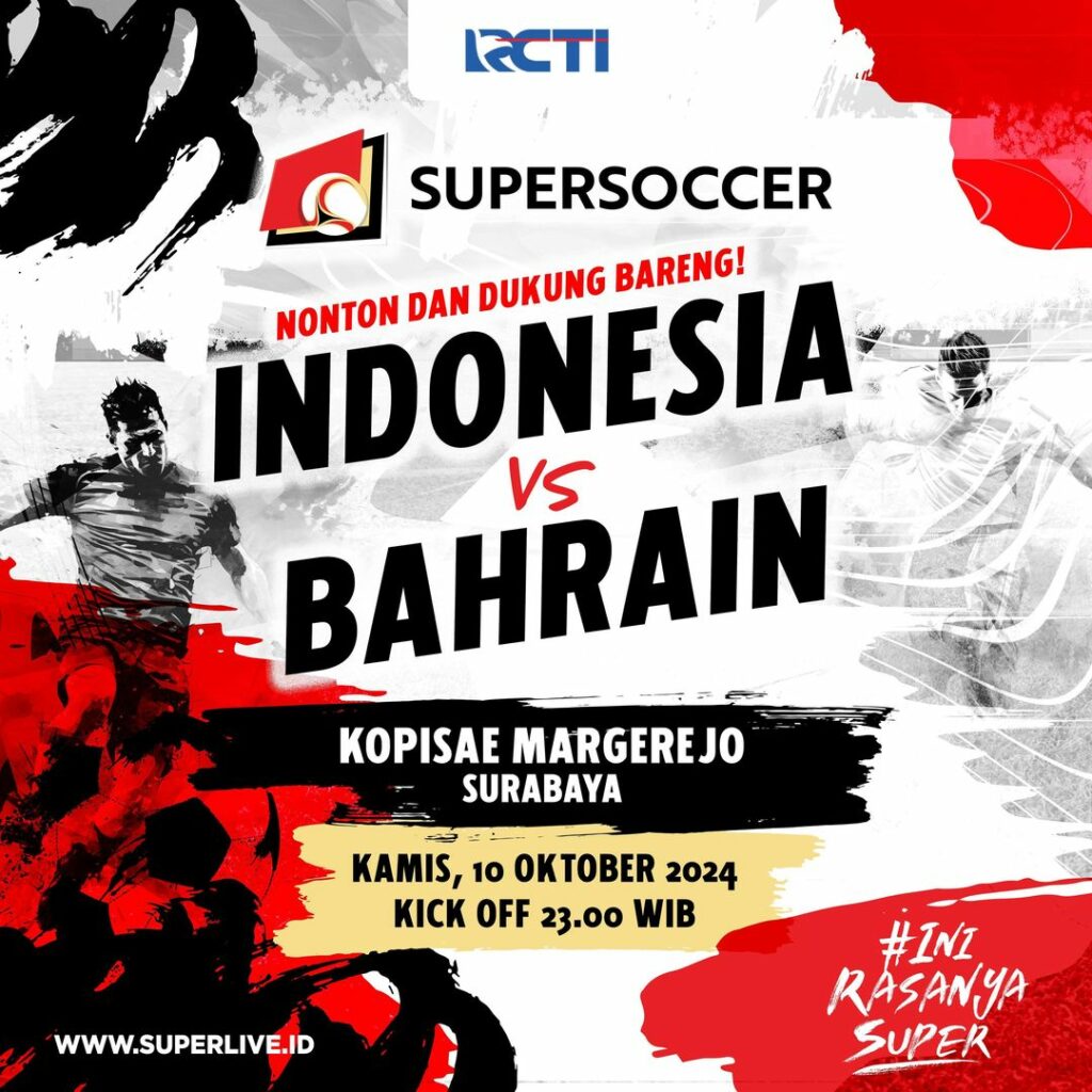 Lokasi Nobar Timnas Indonesia vs Bahrain di Surabaya