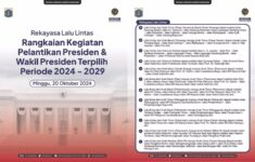 Rekayasa Lalu Lintas Pelantikan Presiden dan Wapres Pada 20 Oktober 2024