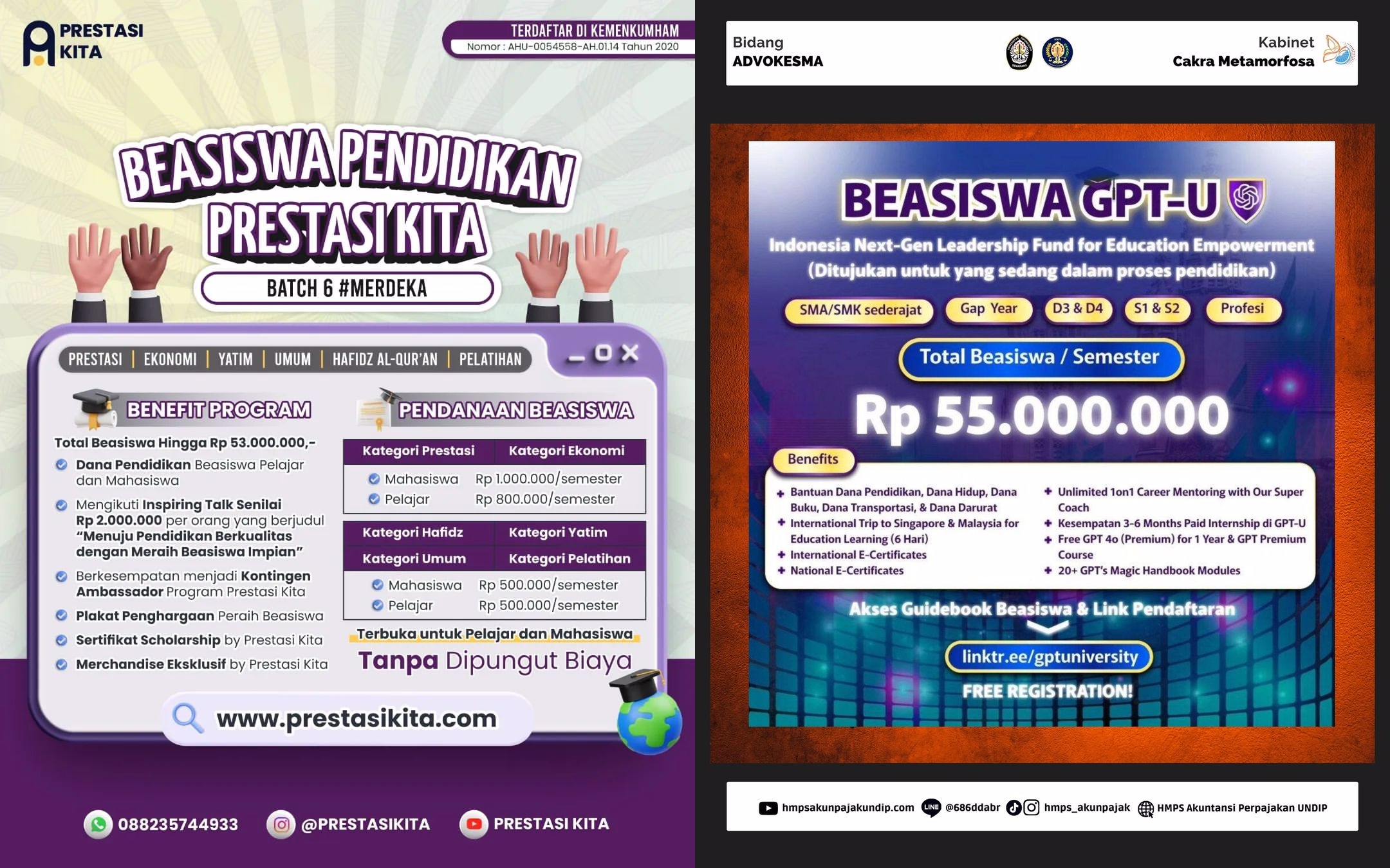 Program Beasiswa Tanpa Syarat Prestasi