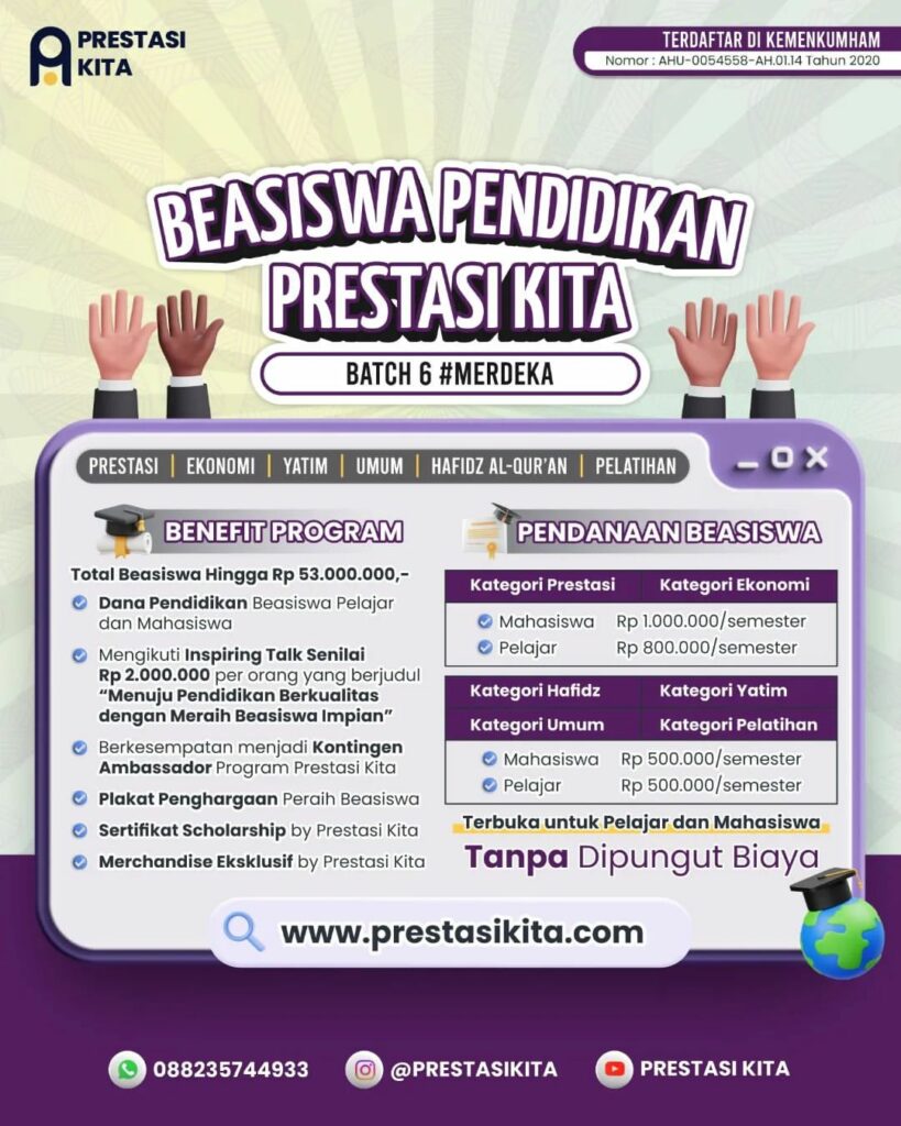 Program Beasiswa Tanpa Syarat Prestasi, 