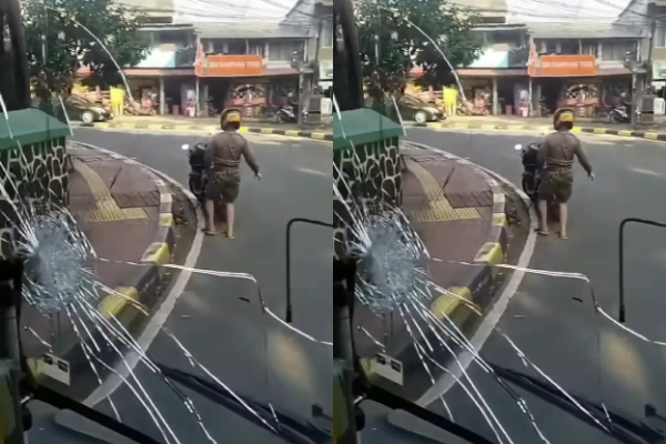 Kaca Bus Transjakarta Dilempar Batu Di Lenteng Agung