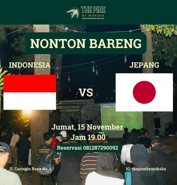 Nobar Timnas Indonesia vs Jepang di Jabodetabek