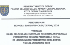 Pengumuman Hasil Seleksi Administrasi PPPK 2024 Kota Depok