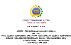 Cara Cek Hasil Pengumuman SKD CPNS 2024 Kemlu