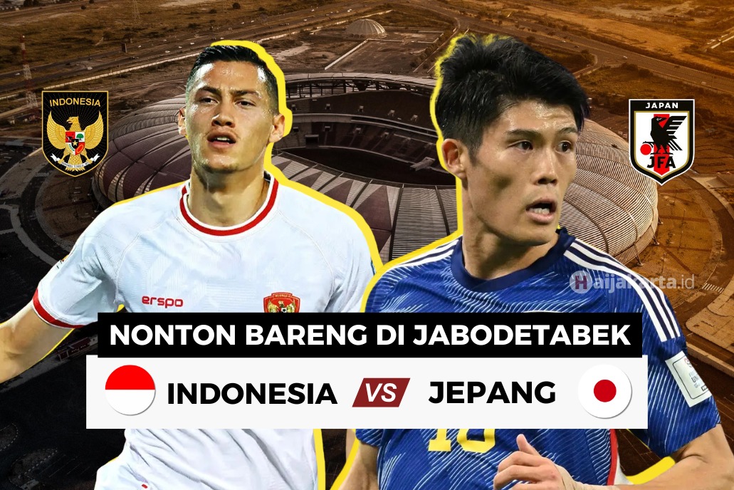 Nobar Timnas Indonesia vs Jepang di Jabodetabek