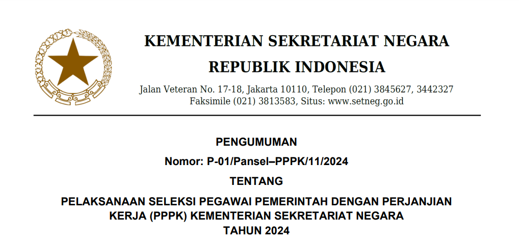 Kemensetneg Buka Seleksi PPPK 2024 Gelombang 2