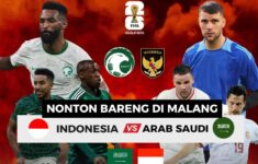 Lokasi Nobar Timnas Indonesia vs Arab Saudi di Malang