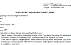 Format Surat Pernyataan Data Diri Pelamar PPPK 2024 Gelombang 2