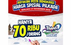 Syarat dan Cara Dapatkan Promo Pilkada 2024 Tiket Trans Snow World Bekasi